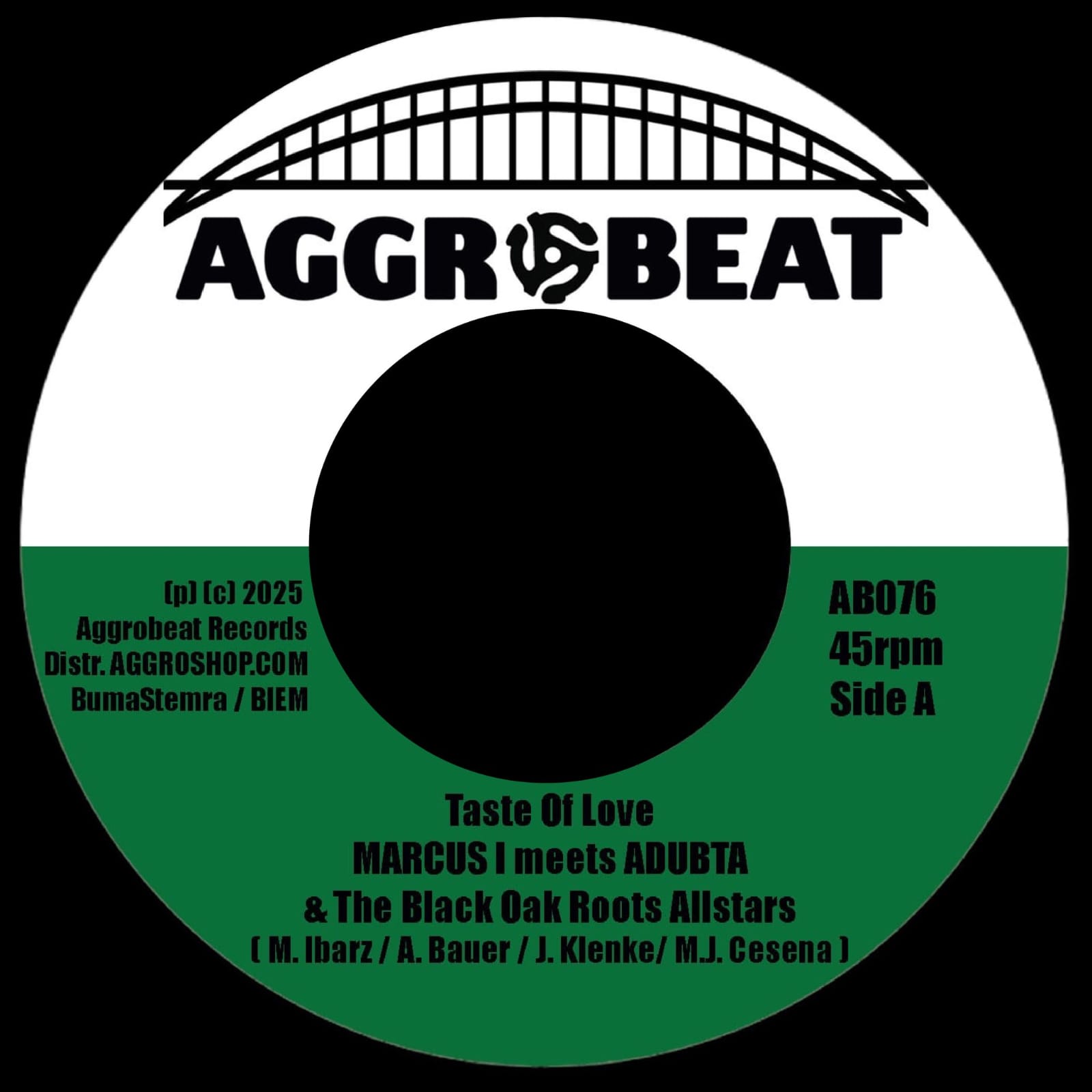 Taste of Love / Taste of Dub 7 - Marcus I meets aDUBta & The Black Oak Roots Allstars - Aggrobeat Records - Release: 11/01/2025 Taste of Love / Taste of Dub 7 - Marcus I meets aDUBta & The Black Oak Roots Allstars - Aggrobeat Records - Release: 11/01/2025
